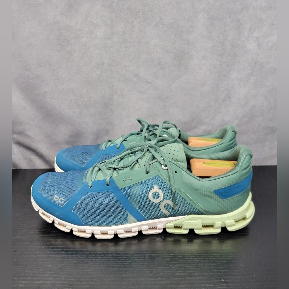 On Cloudflow Road Running Shoes Mens Size 10M Sea Petrol Blue Sneakers - Picture 2 of 10